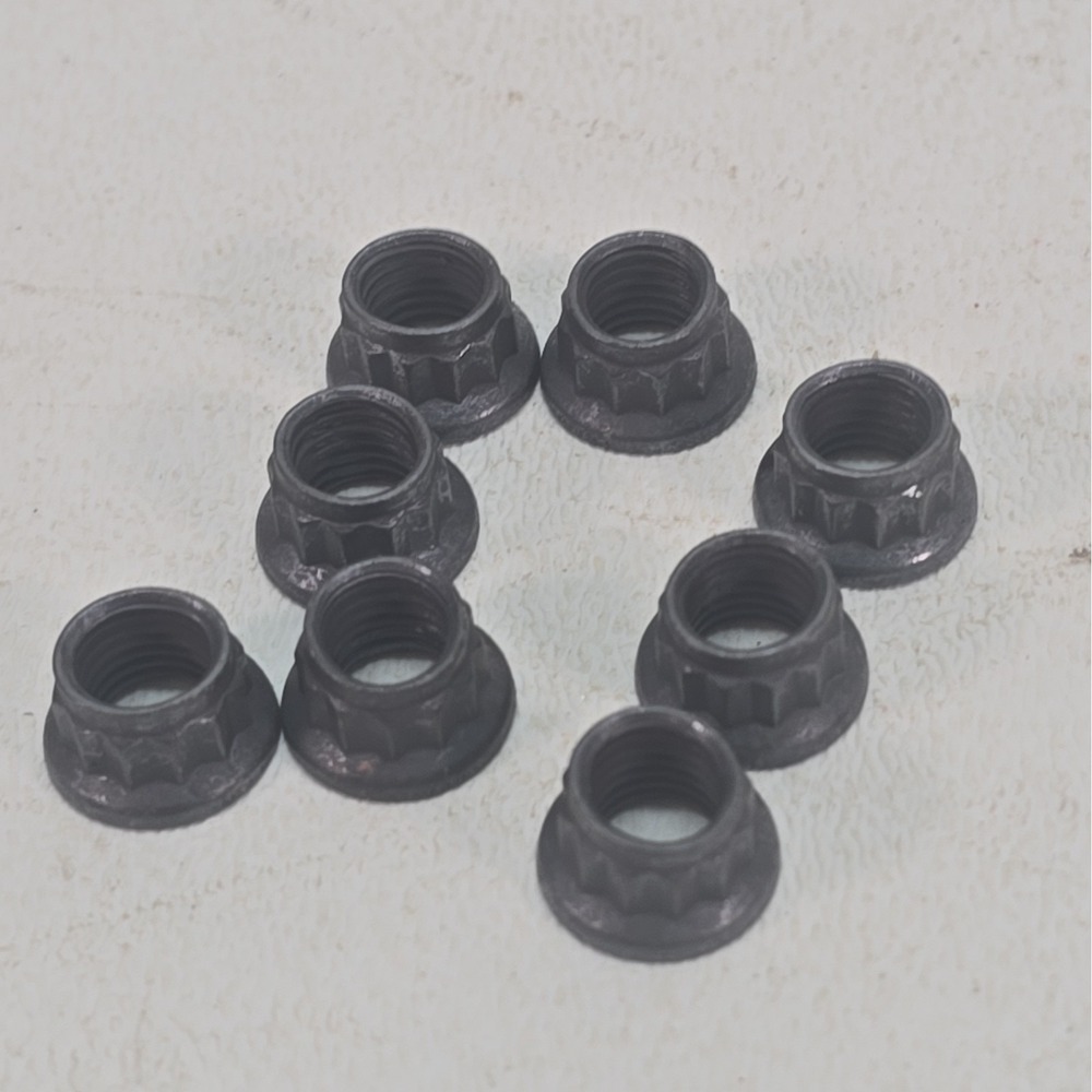 5/16-24 Steel Nuts 12pt Cadmiun Finish High Tech Self-Locking 8 Pack 200-8203